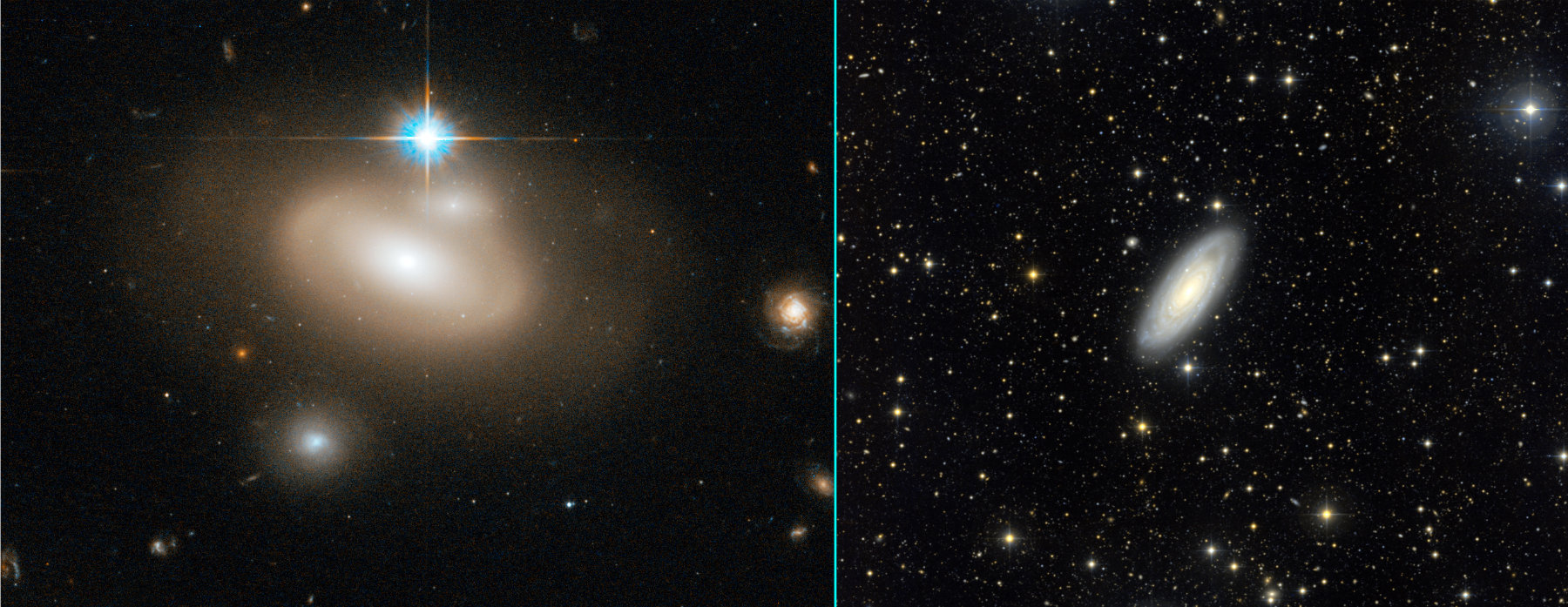 Lenticular galaxy in the Coma cluster and A BEARD bulgeless galaxy, NGC7606